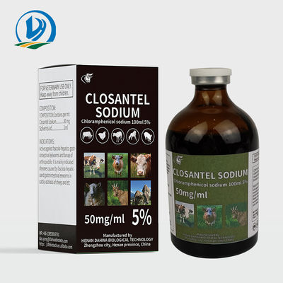 Κιτρινωπή 5% Closantel κτηνιατρικού φαρμάκου Hepatica Fasciola έγχυση νατρίου φαρμάκων