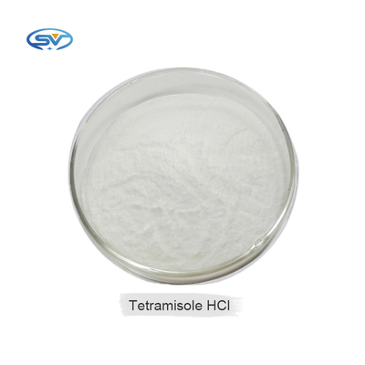 Κτηνιατρικός ανεφοδιασμός CAS 5086-74-8 εργοστασίων υδροδιαλυτά αντιβιοτικά βαθμού ιατρικής HCL Tetramisole