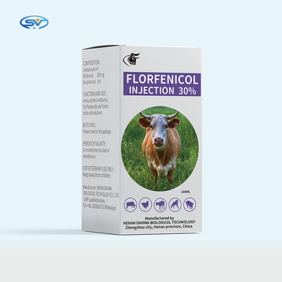Κτηνιατρικά εκχύσιμα αντιβιοτικά φαρμάκων 50ml 100ml εγχύσεων Florfenicol 30% για τα ζώα