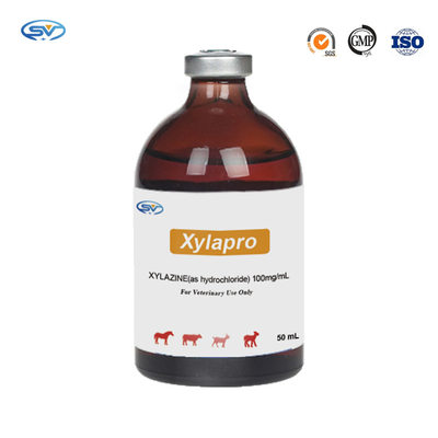 Κτηνιατρική εκχύσιμη υδροχλωρική έγχυση φαρμάκων 100mg Xylazine για τα άλογα και τα ηρεμιστικά Cervidae και αντιεμετικός